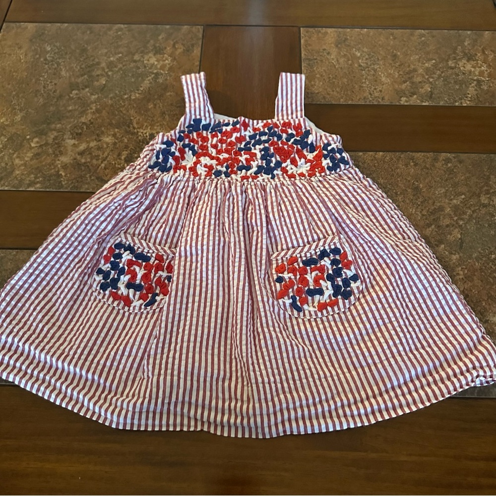Cecil and Lou red, white & blue Summer Dress Size 18 Months. Fully lined. - Picture 1 of 6